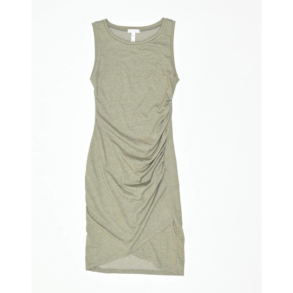 Leith Green Ruched Tank Dress